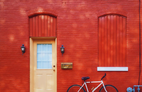 Red house with bike