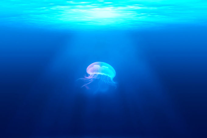 Blue - under water